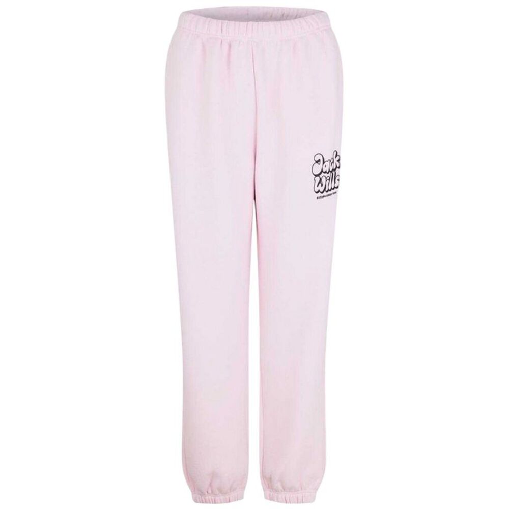 Jack Wills Womens/Ladies Bubble Cotton Logo Joggers / Pink